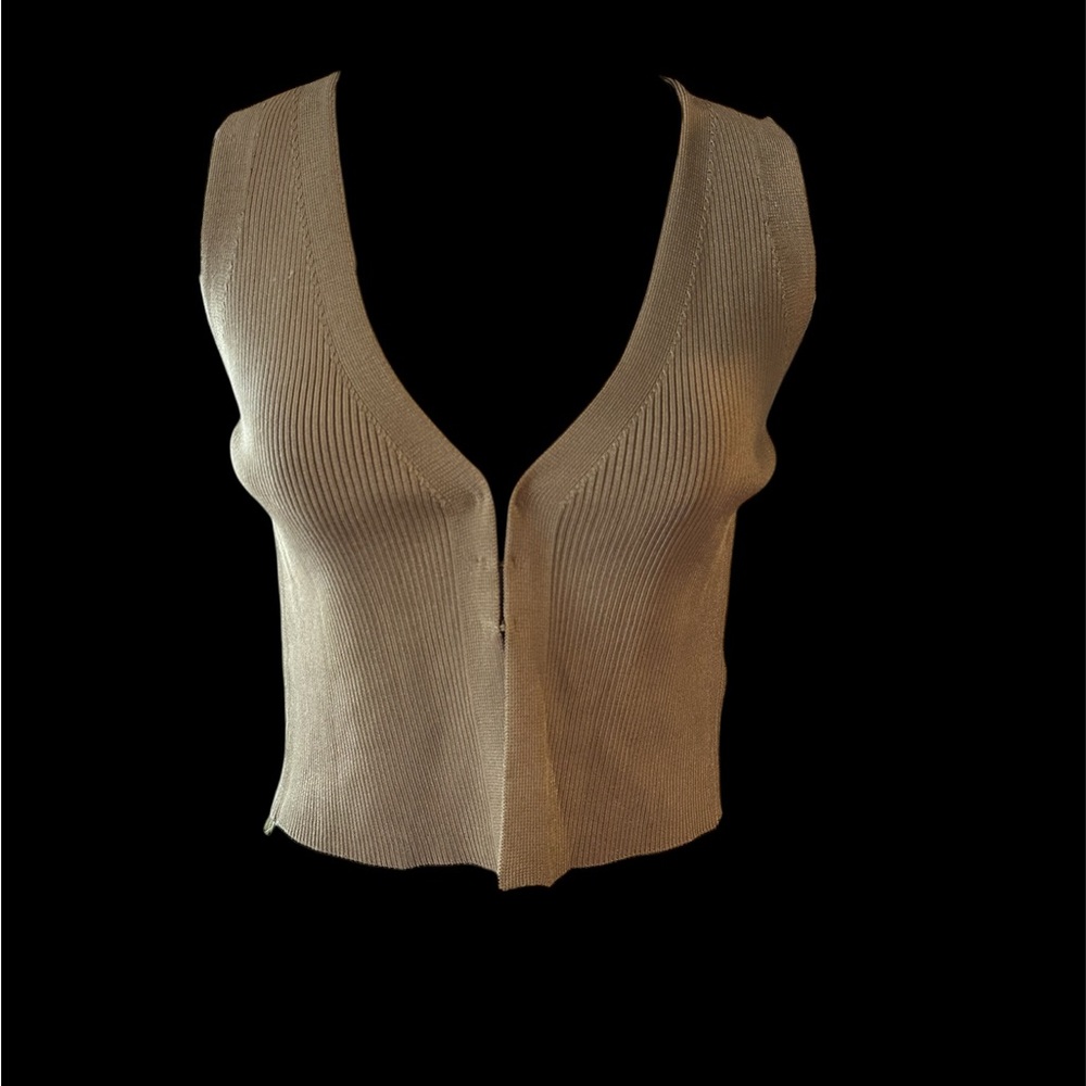 House of Harlow 1960 Cream olive gray  Crop Top